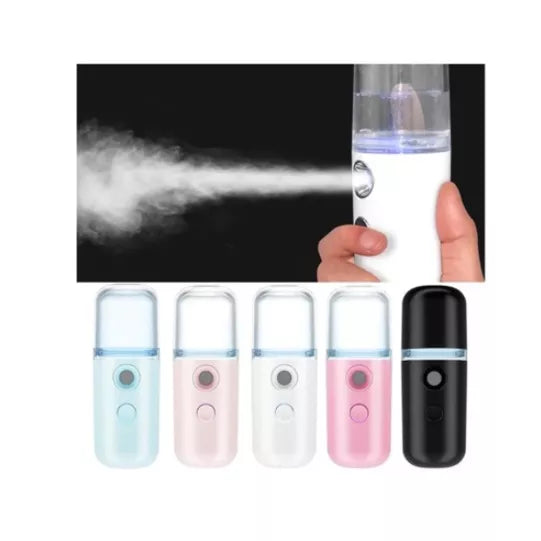 Umidificador Nano Mister Spray Vaporizador Atomizador Hidrata Facial Rosto E Cilios Usb Recarregável